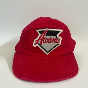 •Vintage Awana Corduroy Snapback Hat•